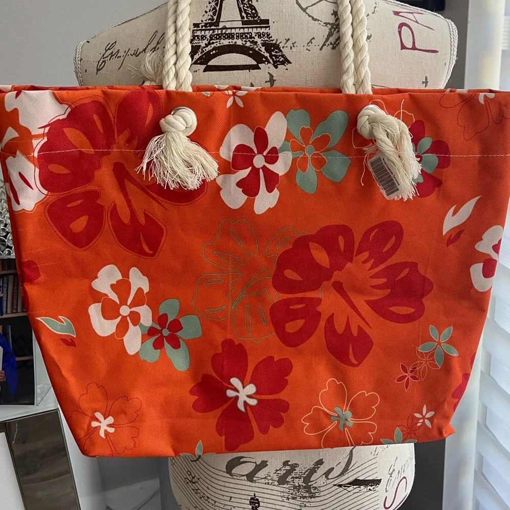 Conzumel México Floral Orange Tote Bag
